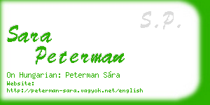 sara peterman business card